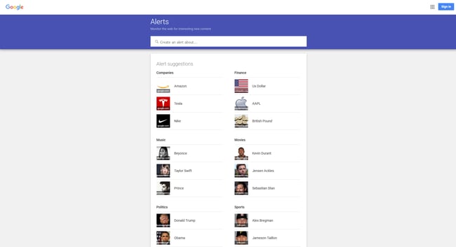 Google Alerts - Crisis management tools