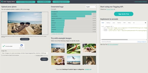 Imagga-Auto-Tagging - image recognition tool that categorizes images