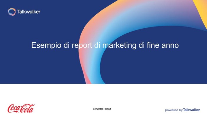 Esempi di report sui social media di Talkwalker