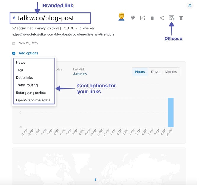 Rebrandly - social media analytics tools