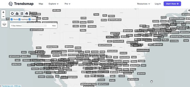 Trendsmap - Twitter analytics tool