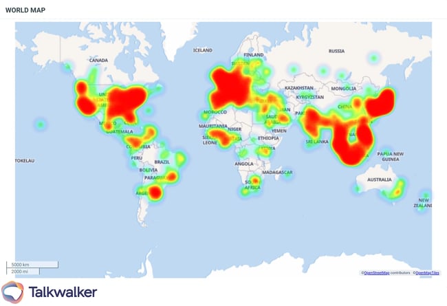 Uniqlo Global mentions heatmap