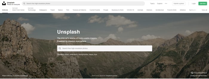 Unsplash - social media management tool