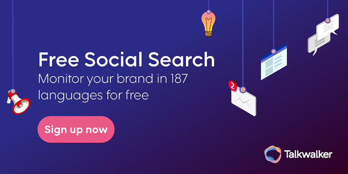 Talkwalker's Free Social Search - a free social media analytics tool