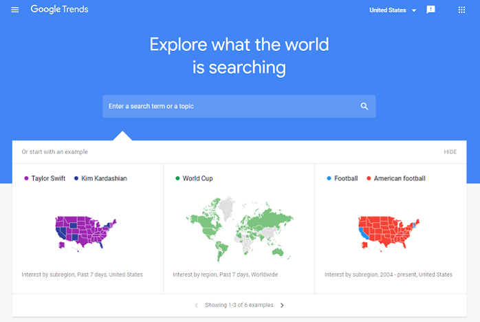 Consumer intelligence - Google Trends