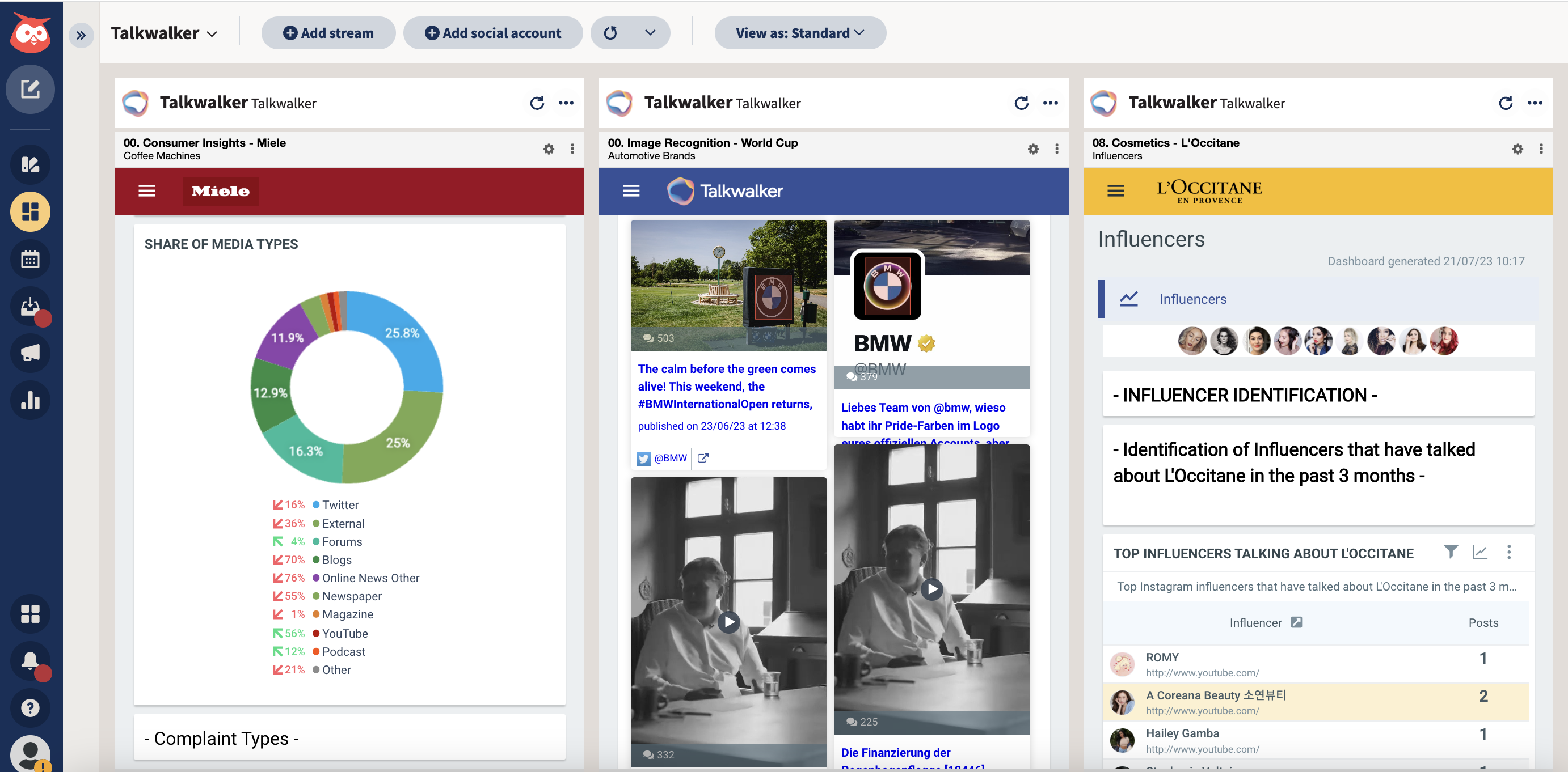 Integrate Talkwalker widgets into the Hootsuite platform.