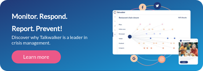 Monitor. Respond. Report. Prevent! Discover why Talkwalker is a leader in crisis management.  