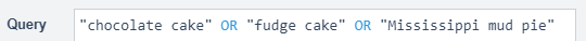 OR query Boolean search operator