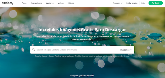 Pixabay cuenta con un repositorio de más de 1.7 millones de imágenes, videos y vectores en stock.