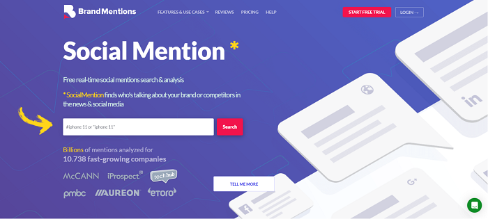 socialmention - social media monitoring tools