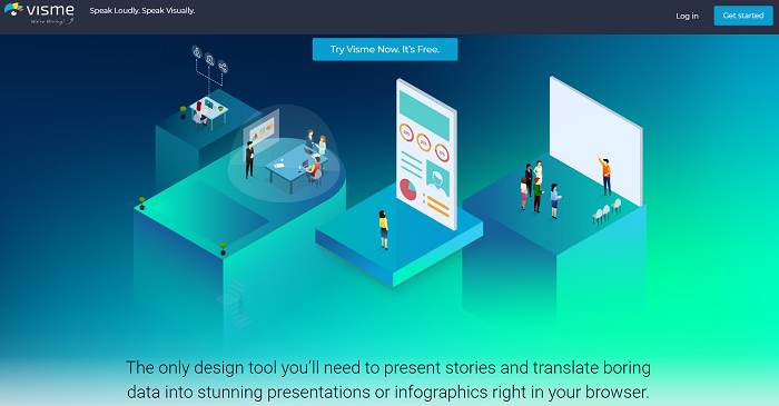 Visme - presentations and infographics